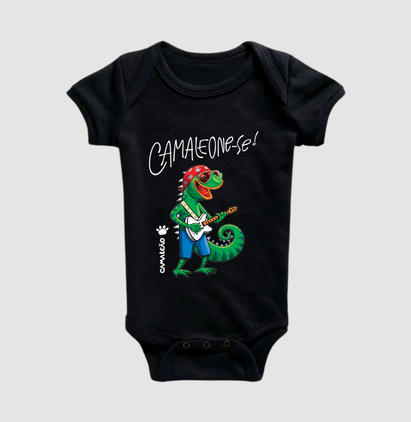 Body Infantil Camaleão - Camaleone-se Guitarra