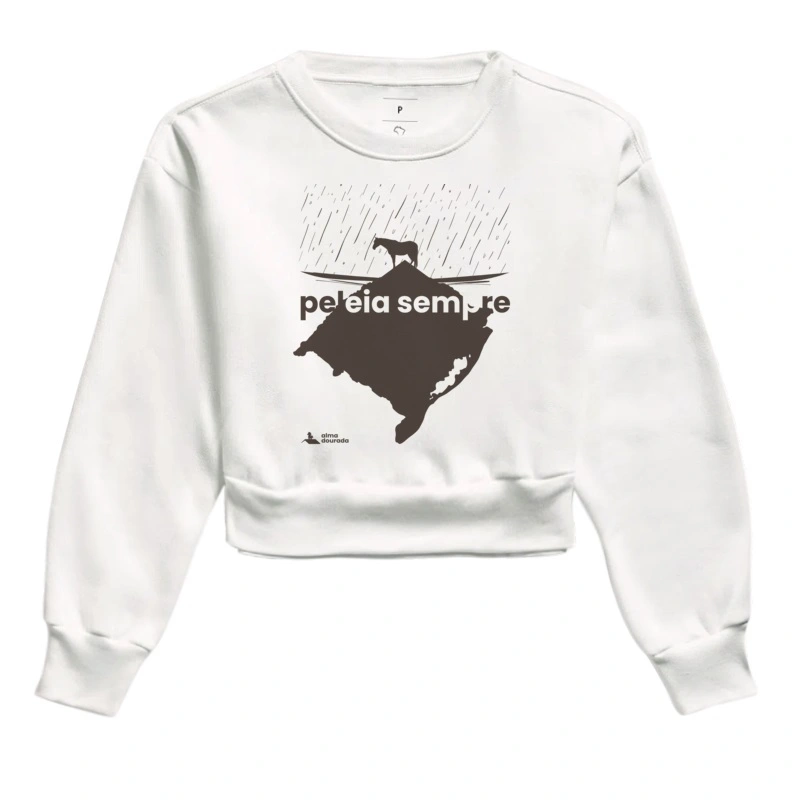 Cropped Moletom Peleia Sempre