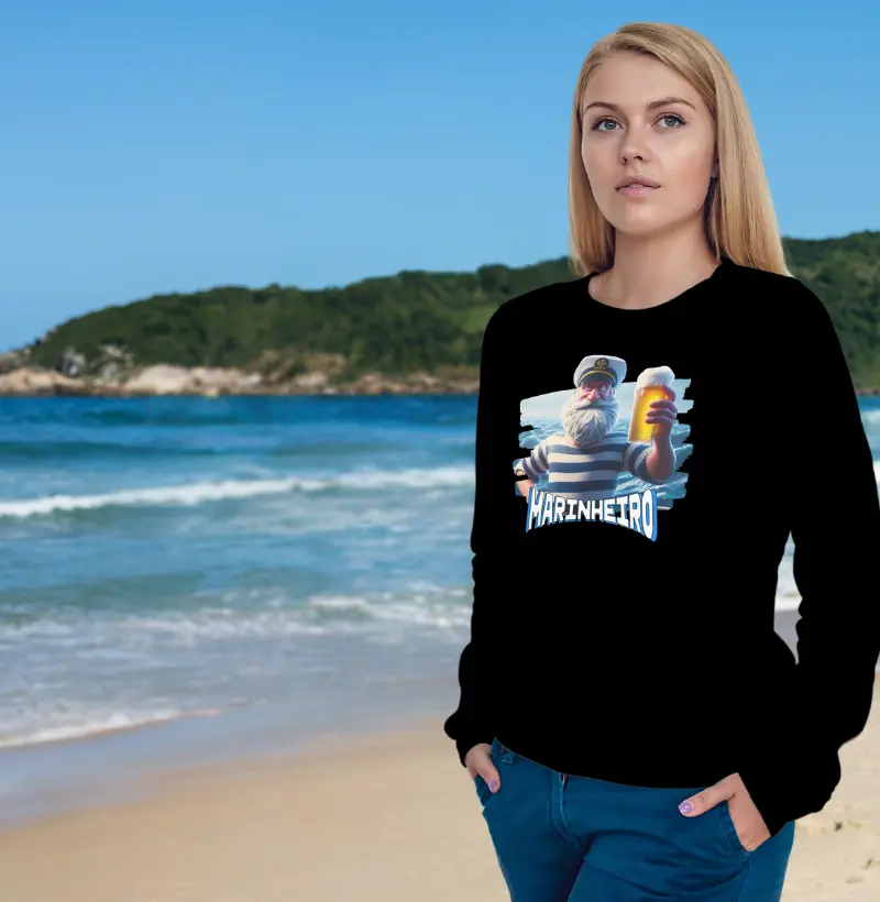 Suéter unissex - 100% Algodão -Marinheiro