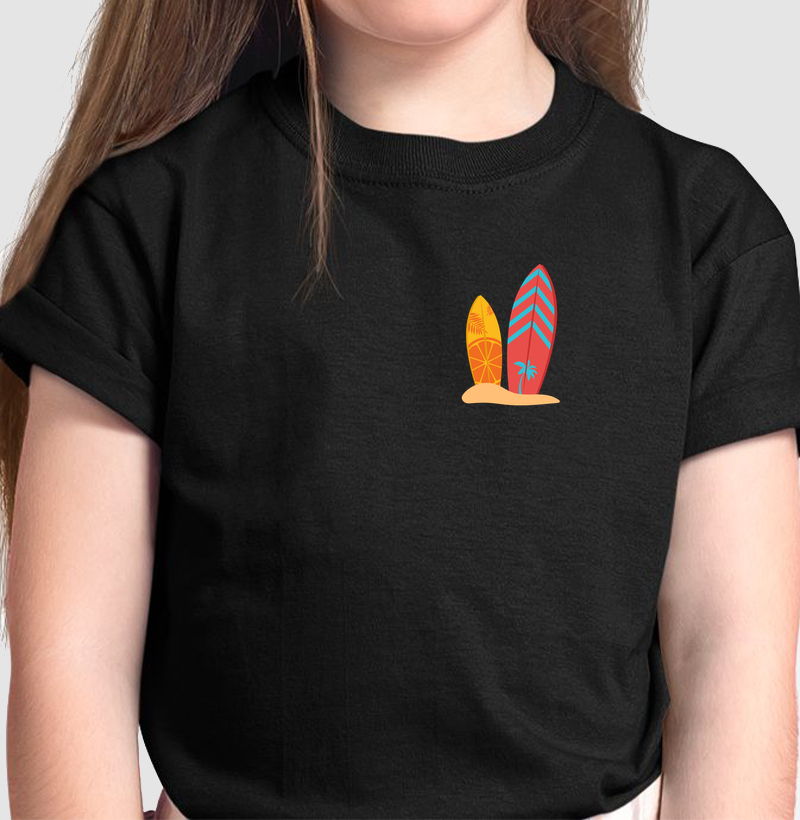 Camiseta Infantil | Estampa de bolso Surf Board - Surf For Fun Wear