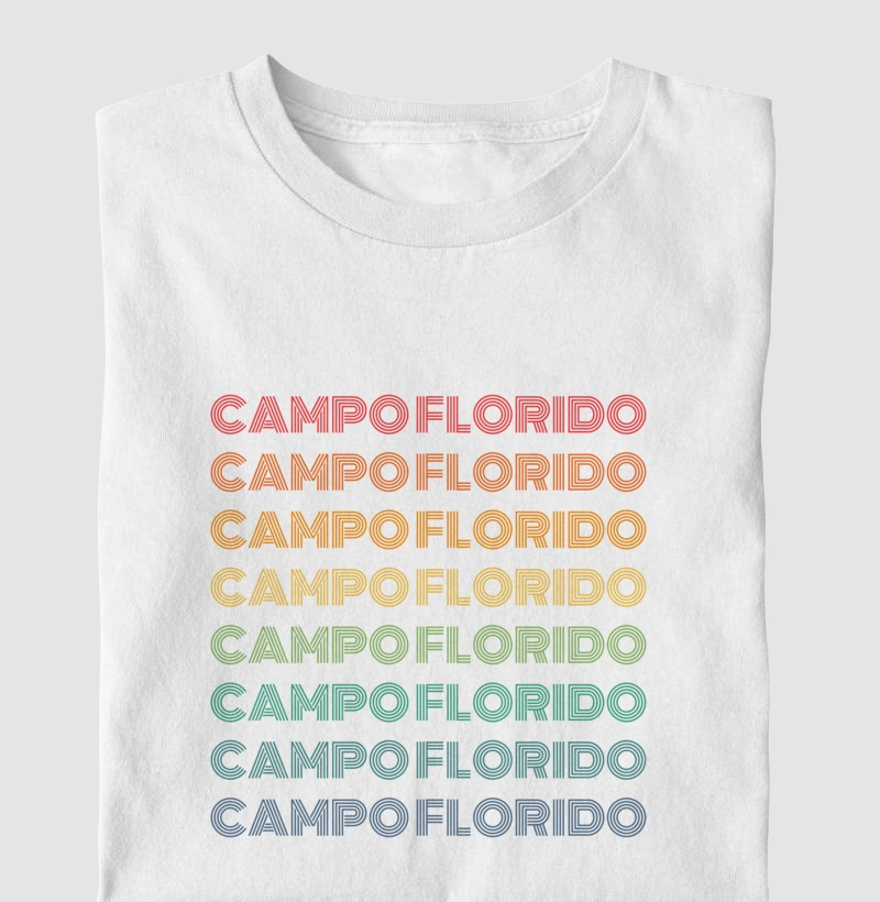 Campo Florido Letreiro Retrô