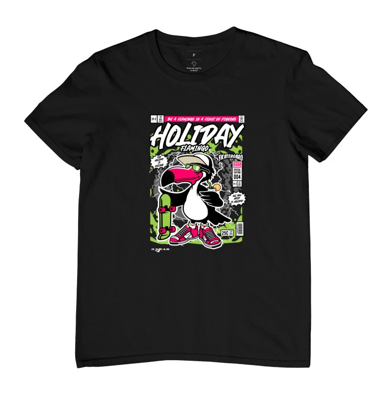Camiseta Holiday Flamingo