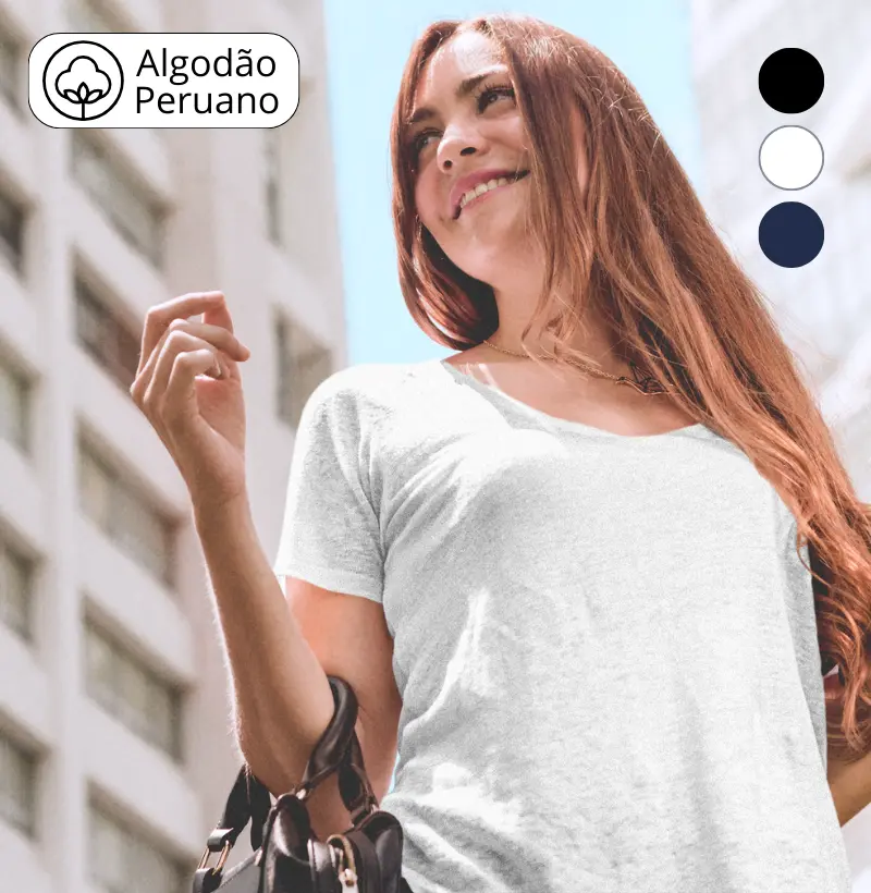 BABY LOOK BÁSICA LISA - ALGODÃO PERUANO