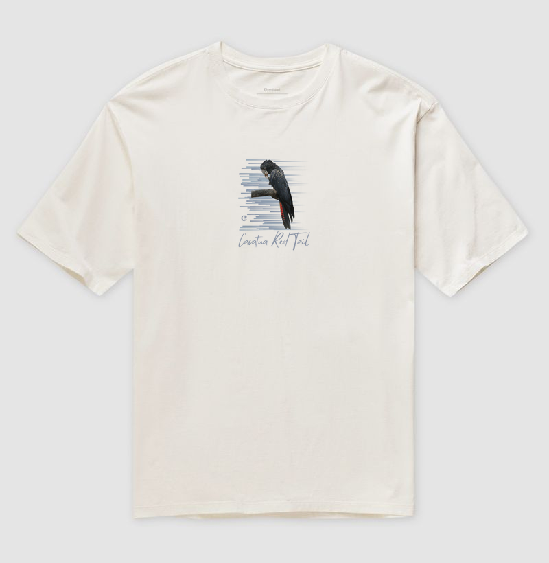 Camiseta Oversized - Cacatua Red Tail