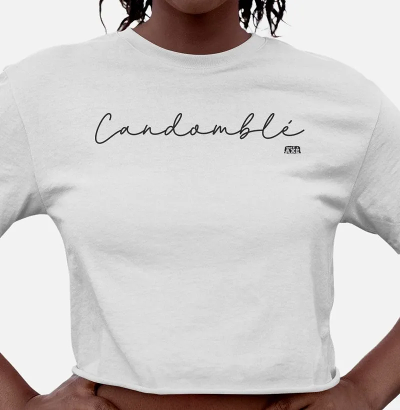 Cropped Candomblé lettering black