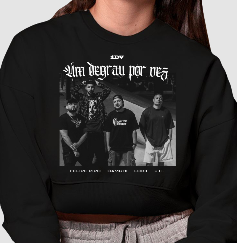 Cropped Moletom 1 Degrau por vez