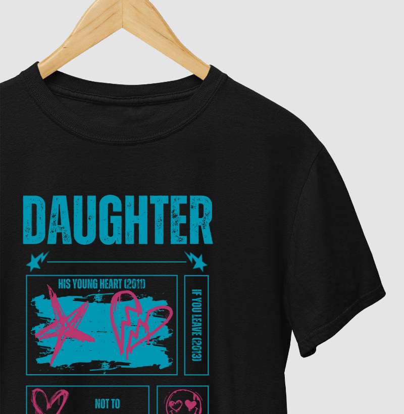 Camiseta Daughter – Álbuns Icônicos Indie Vintage