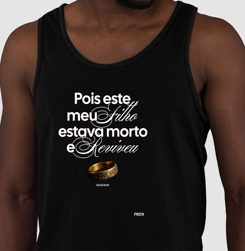 Camiseta Regata com Estampa - Meu Filho Reviveu