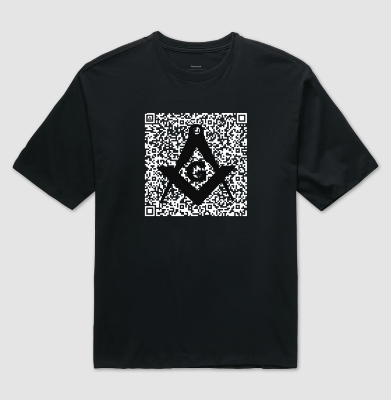 Camiseta Oversized QR Bode 1 - Mr. GADU - Preta