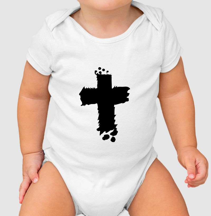 Cruz Minimalista: Body Infantil - Fé e Estilo em Perfeita Harmonia