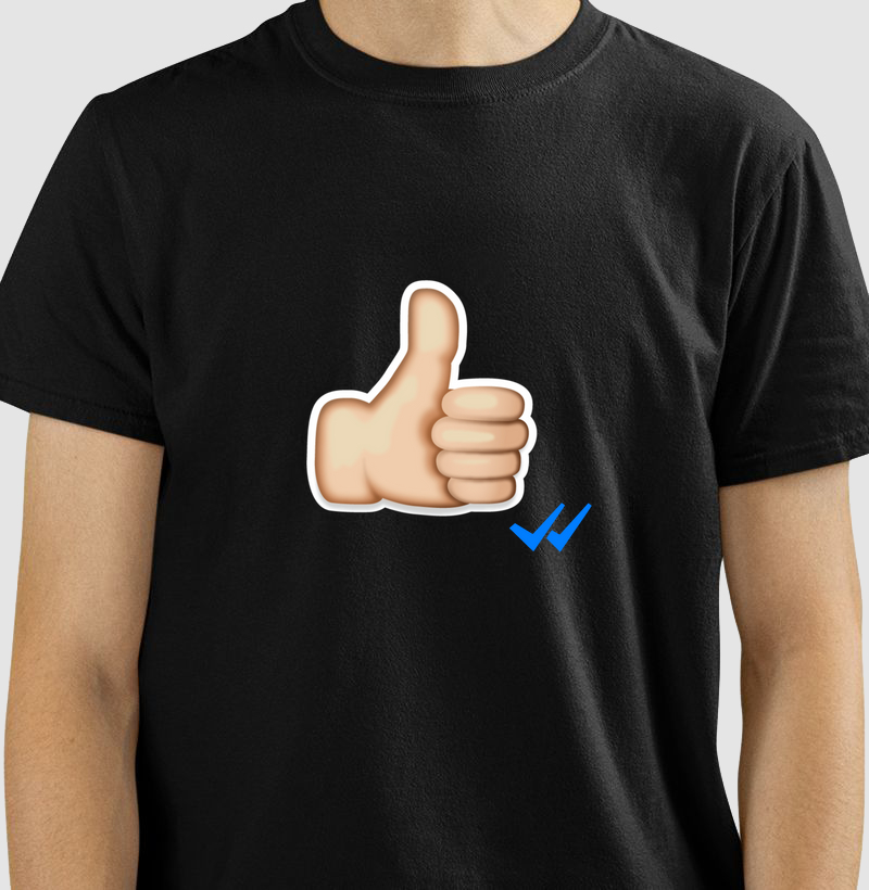 Resposta de pai no whatsapp com joinha/polegar