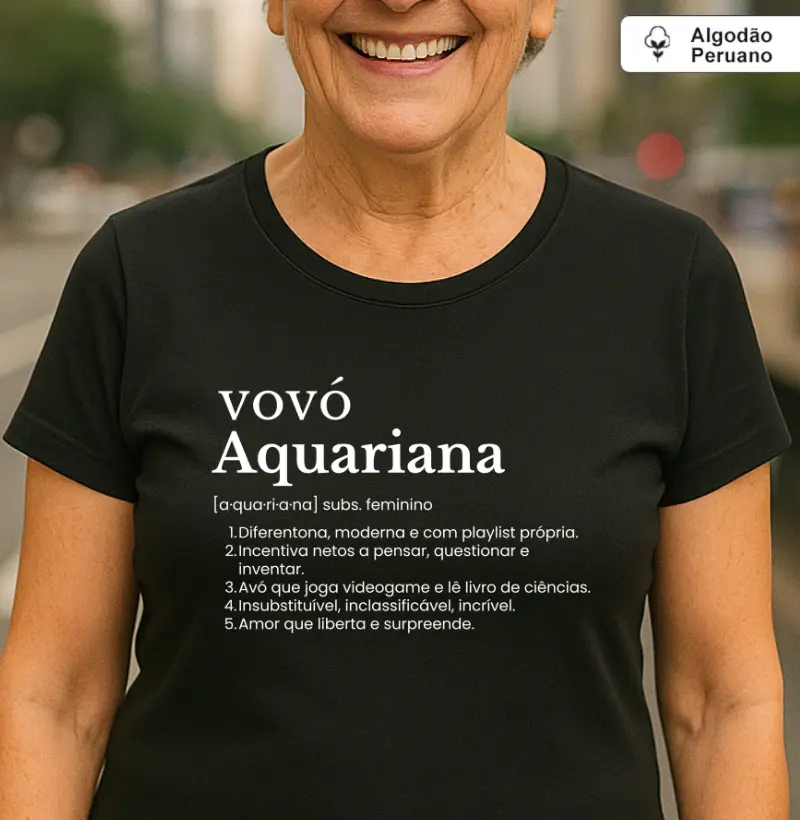 Avó aquariana (signos) (algodão peruano)