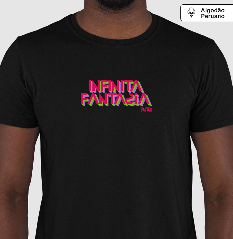 T-SHIRT "INFINITA FANTASIA" / LETTERING MÉDIO (ALGODÃO PERUANO)