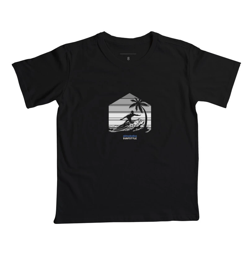 Camiseta Aimobaba Surfkids preta