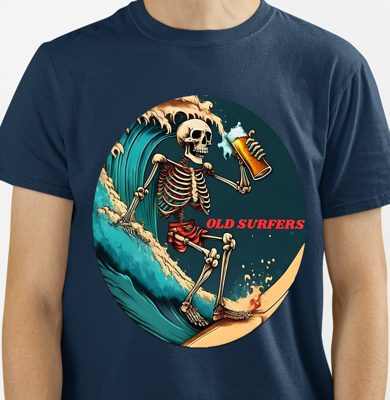 Camisa Old Surfers Skull & Beer 