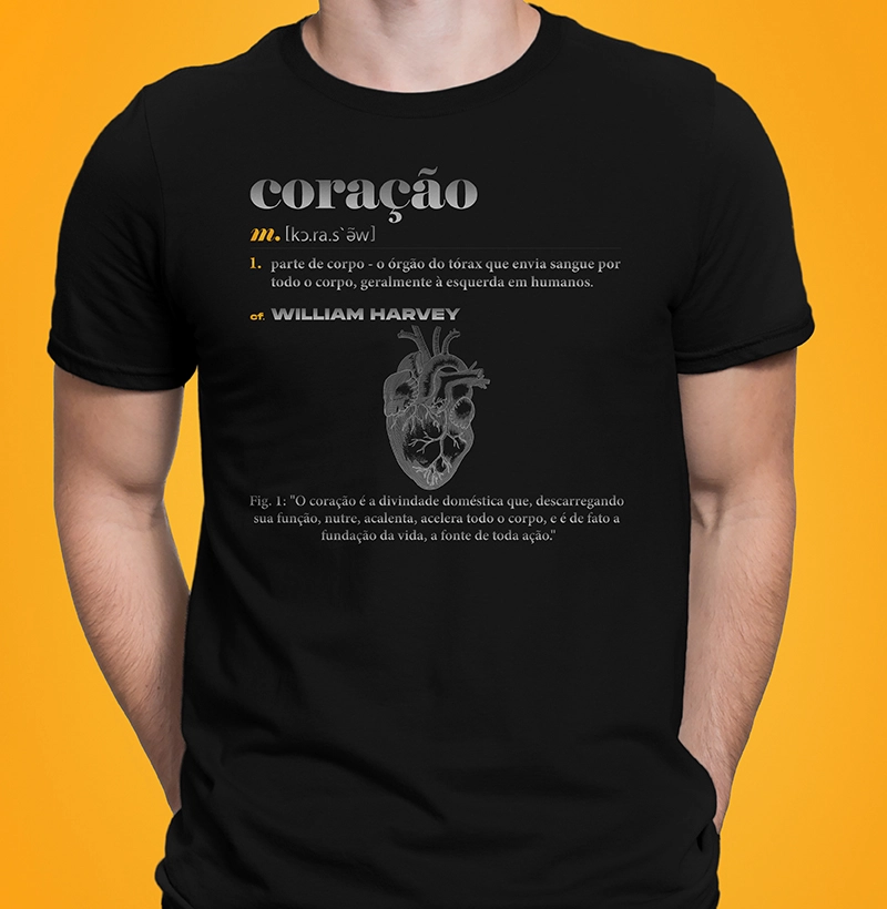 Camiseta Coração Definições - masculina