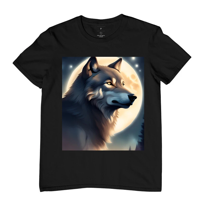 lobo cinzento olhando para lua