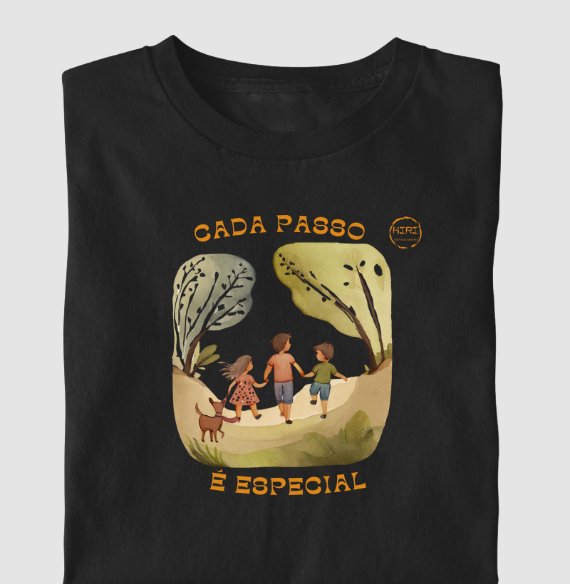 Camiseta KIRI - Cada Passo é Especial