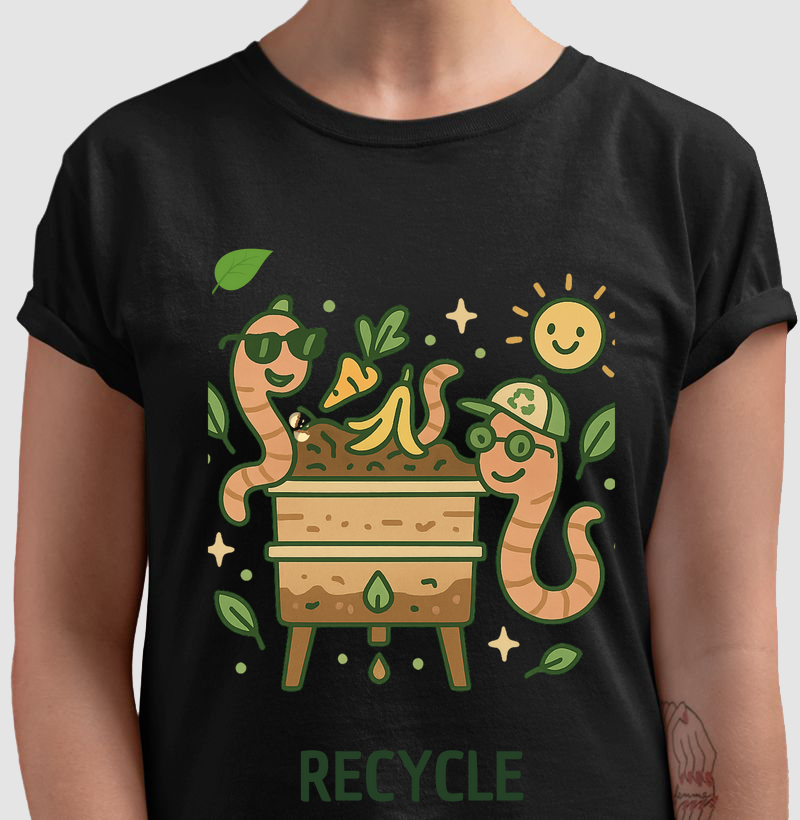 Camiseta minhocário Recycle