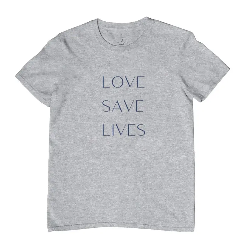 LOVE SAVE LIVES estampa azul