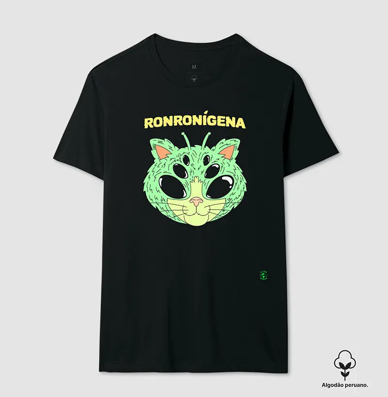 Camiseta Algodão Peruano Ronronígena