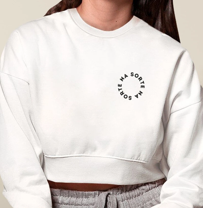 CROPPED MOLETOM SORTE NA SORTE