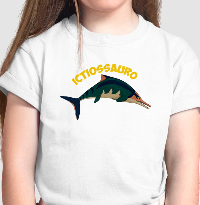 Camisa Algodão Estampada Salto do Ictiossauro Premium