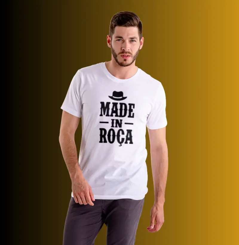 Camisa com o tema de cavalo Made in roça 100% algodão