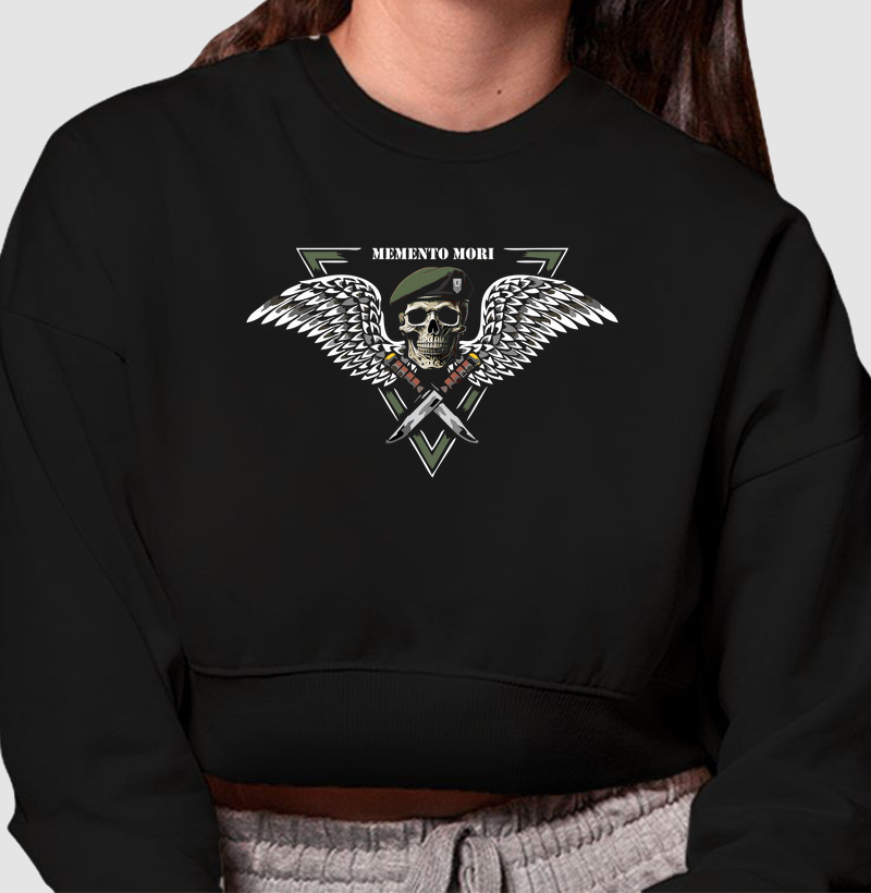 MEMENTO MORI/ Cropped Moletom