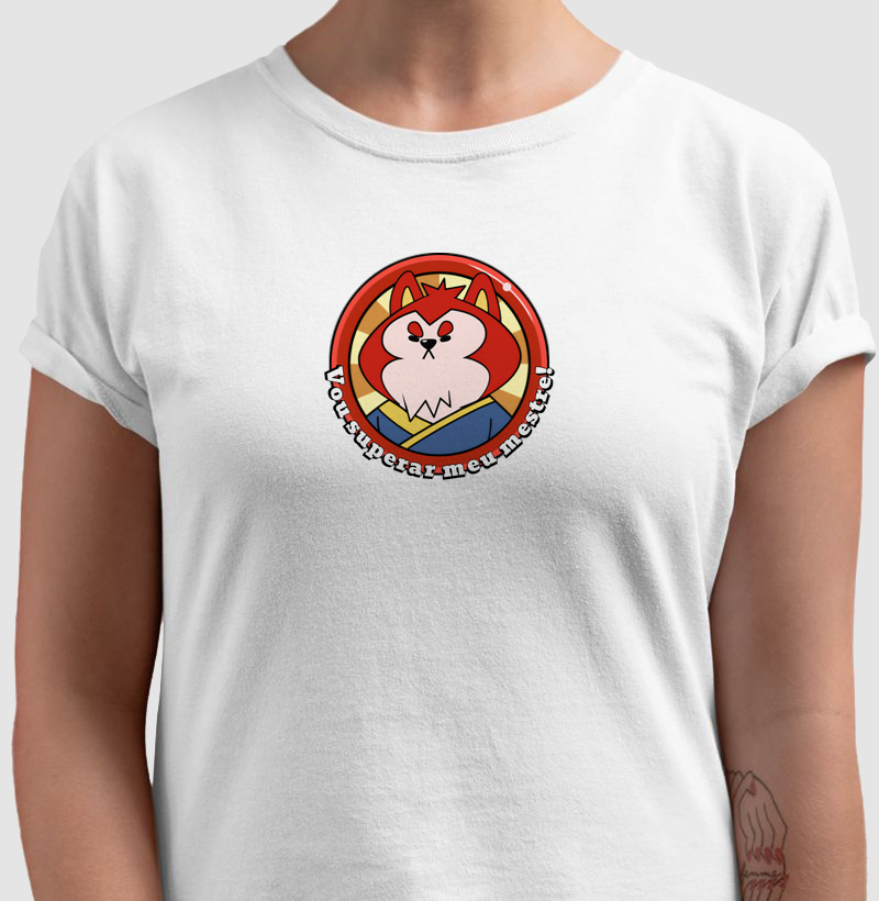 Camiseta Básica Vou superar meu mestre CryptoSensu