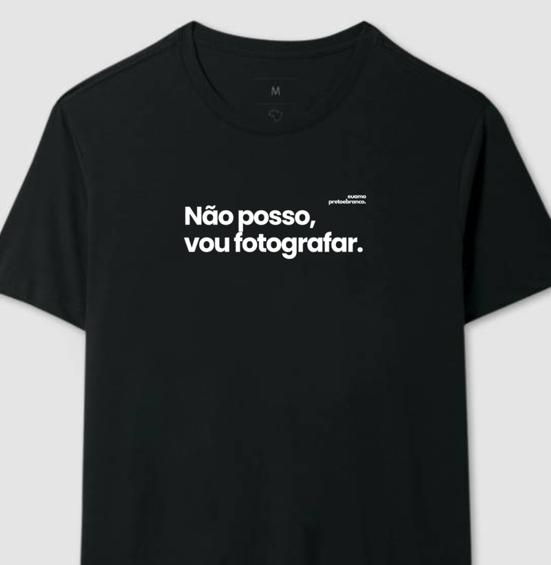Não posso, vou fotografar.