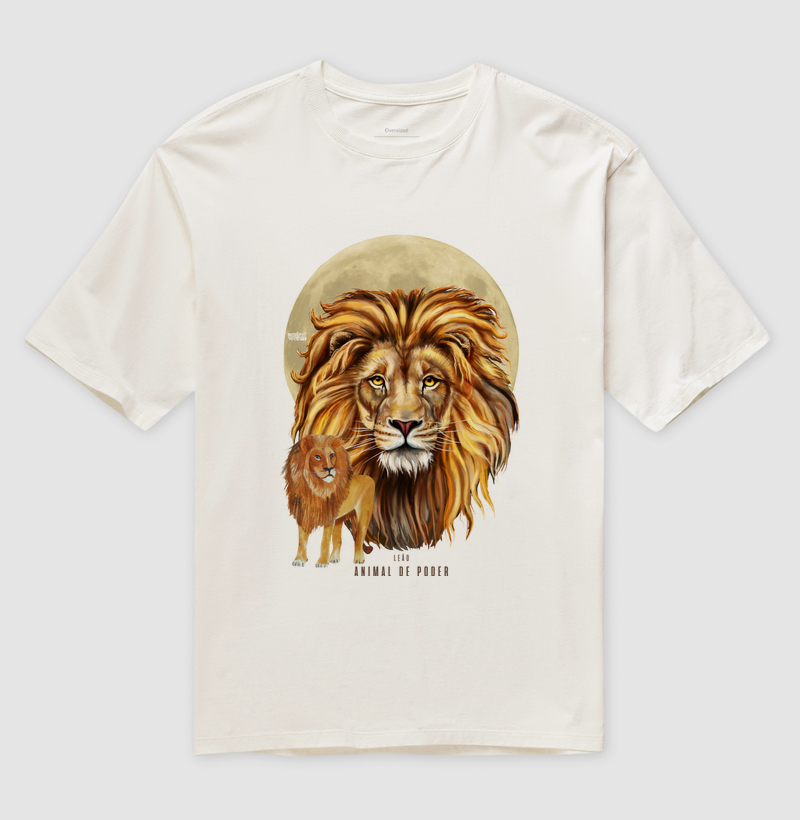Oversized Leão Animal de Poder Maria Patuá