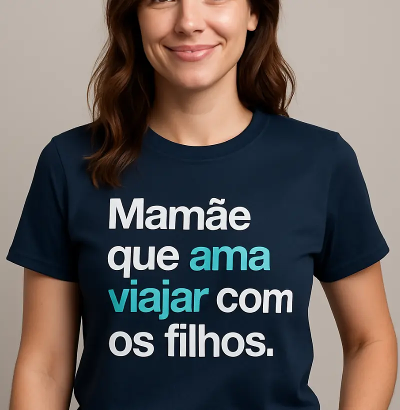 Mamãe que ama viajar com os filhos