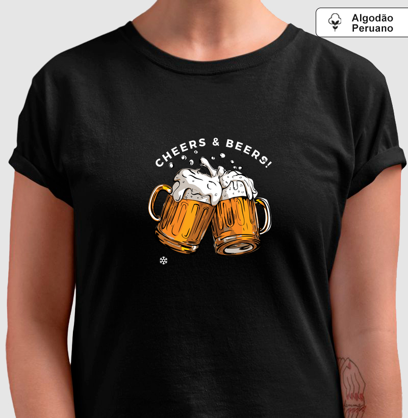 Camiseta Premium Cheers & Beers