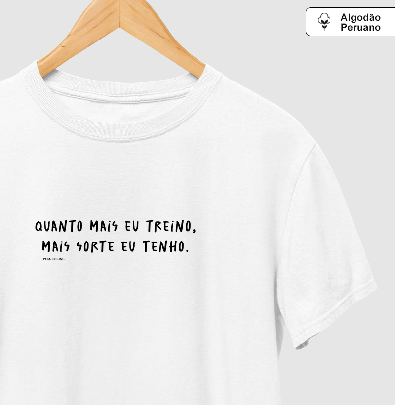 Quanto mais eu treino, mais sorte eu tenho