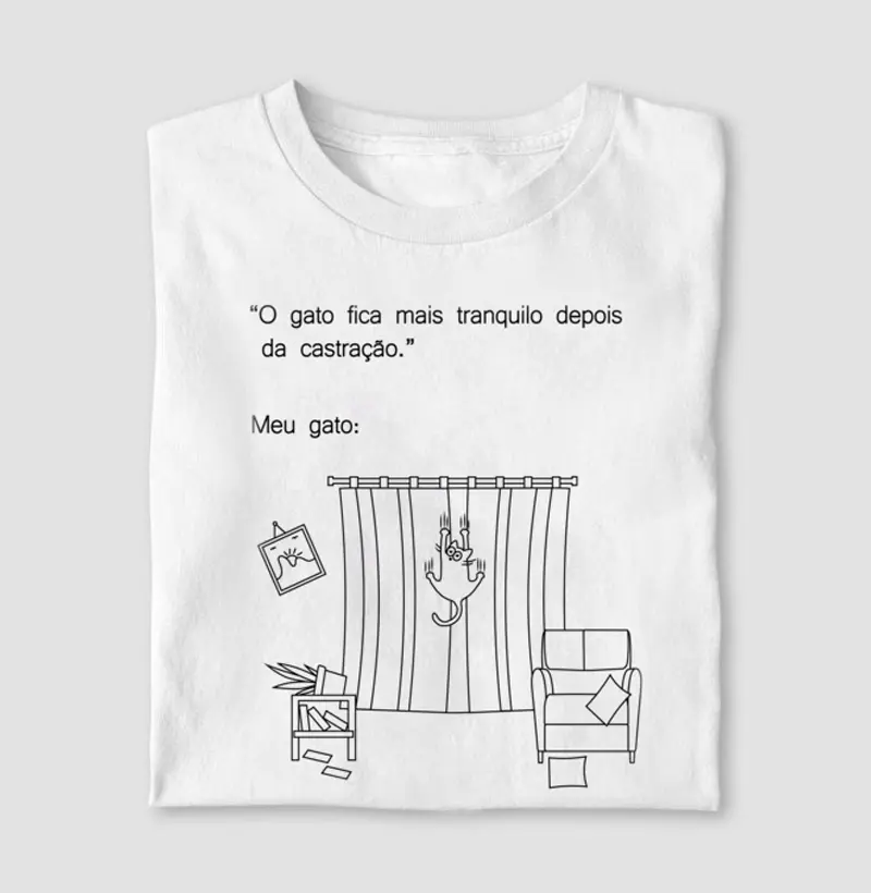 "O gato fica mais tranquilo depois da castração." Meu gato: 