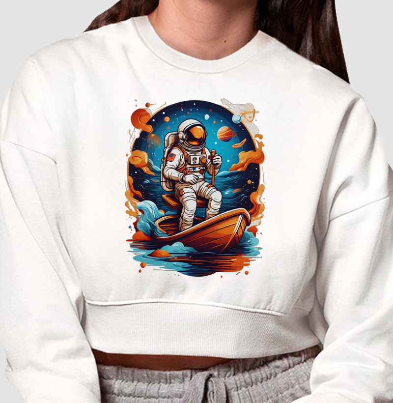 Moletom Cropped Navegador Espacial