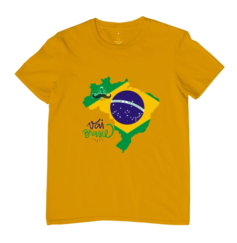 Camiseta Masculina Hippiester Life Vai Brasil 