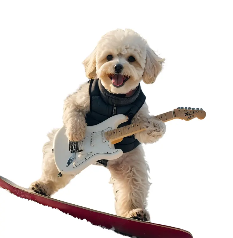 camiseta Dog guitarrista
