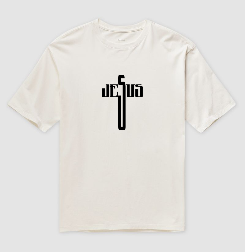 Camisete Jesus em Forma de Cruz