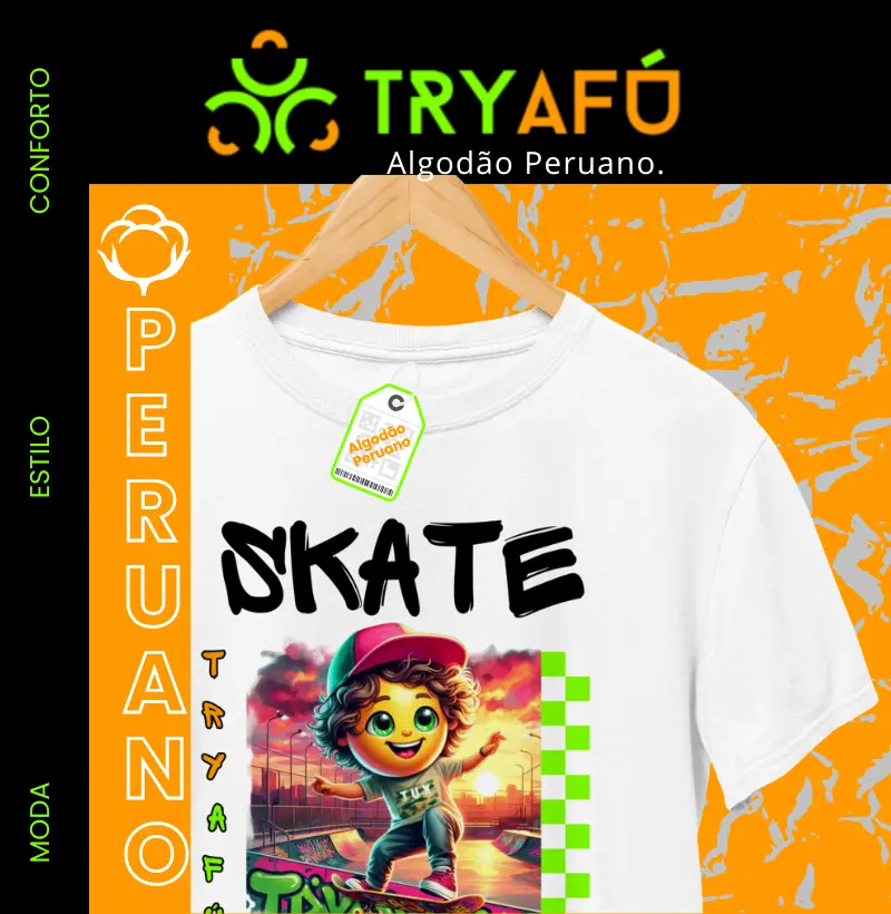 🔥 Camiseta 100% Algodão PeruanoEstampa Exclusiva Try Afú - "Deixem as Ruas Falarem" - Estilo e Atitude nas Ruas! 🔥