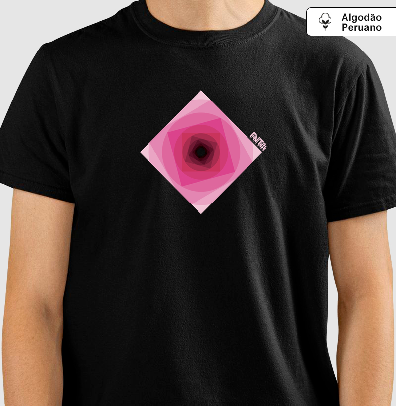 T-SHIRT "INFINITA FANTASIA" / MAGENTA MININAL (ALGODÃO PERUANO)