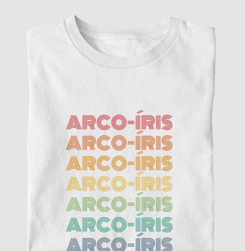 Arco-Íris Letreiro Retrô