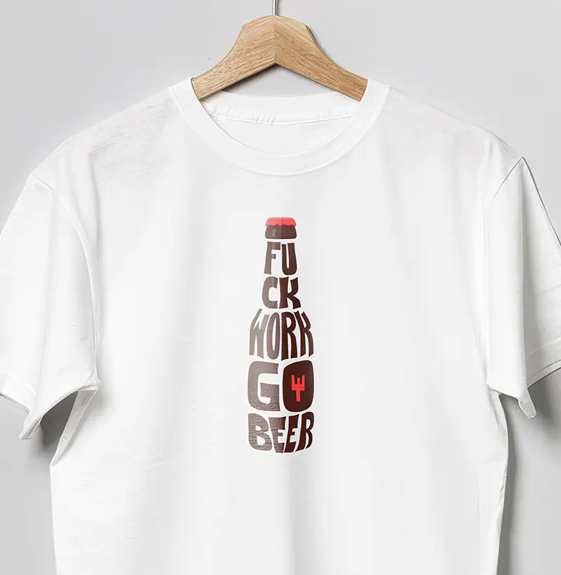 Camiseta F*ck Work Go Beer