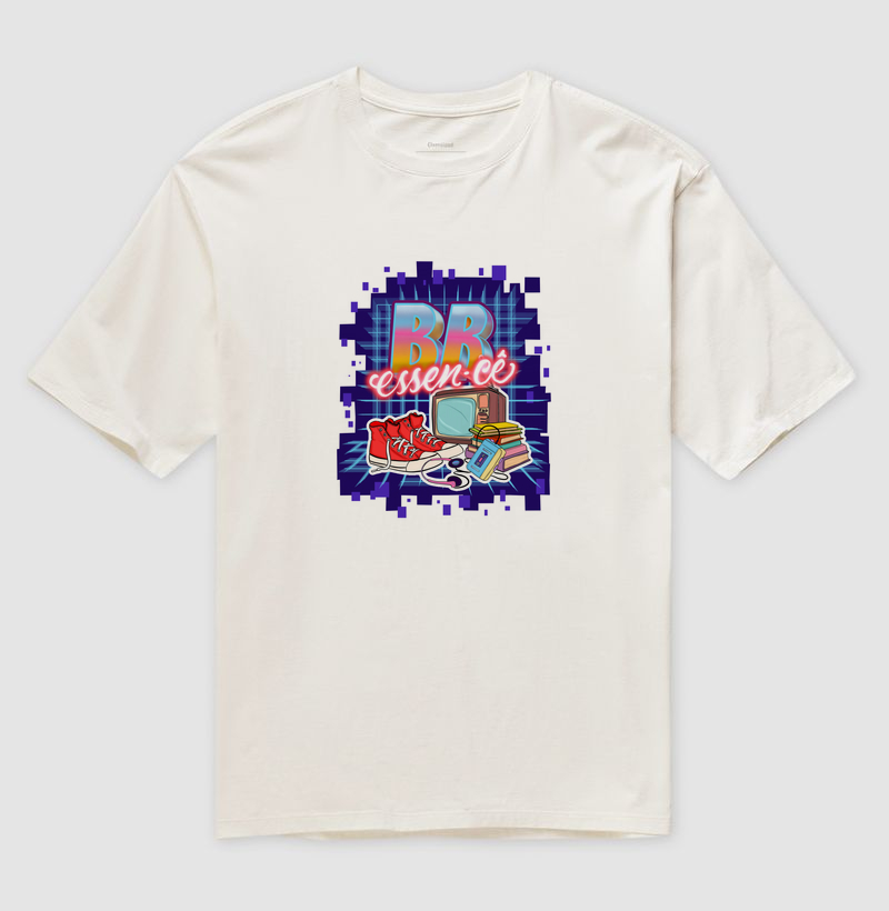 Camiseta oversized coleção - ''Br essen-cê retro'' 