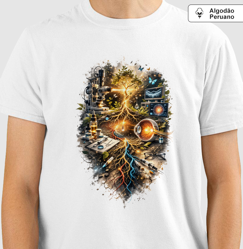 Camisa Raízes da Visão: Oftalmologia, Luz e Conexões Neurais