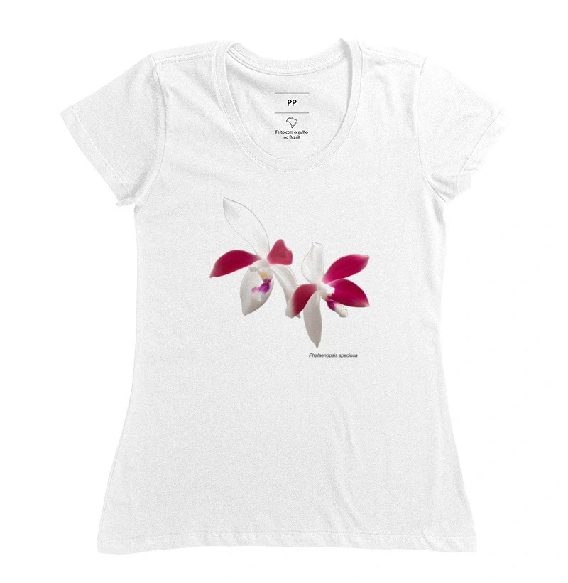 Camiseta Baby Look Phalaenopsis speciosa