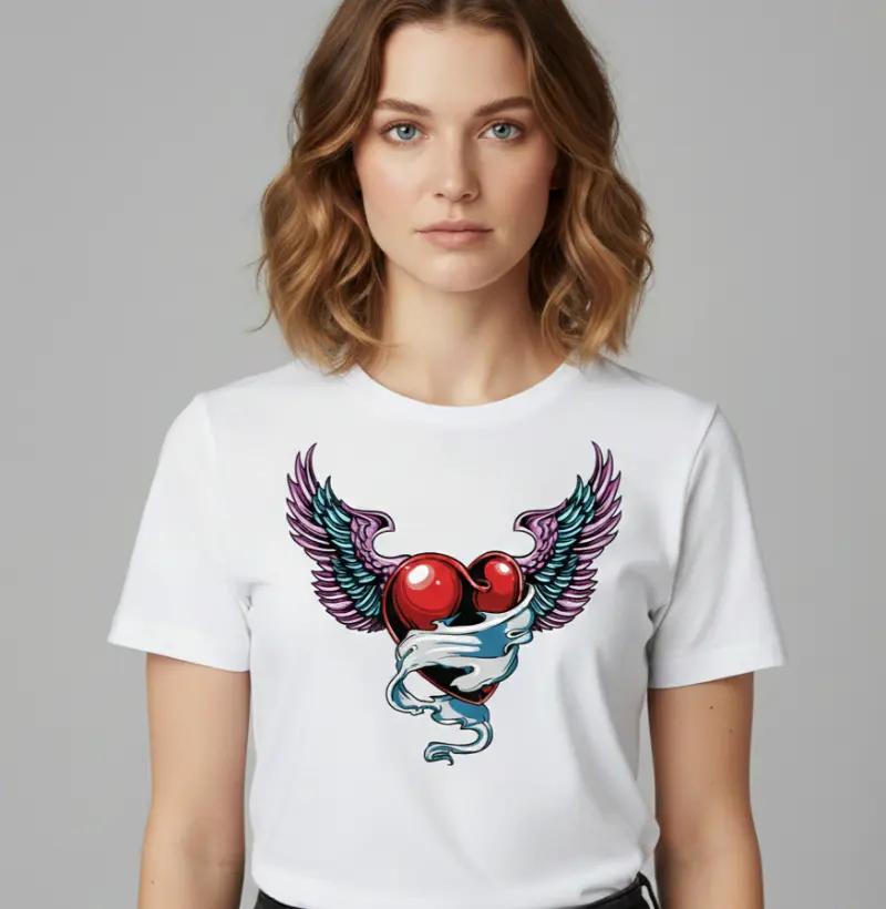 Camiseta Coração Angelical