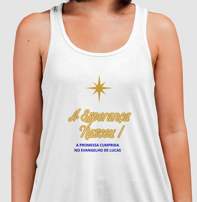 Camiseta Regata Natal A Esperança do Natal