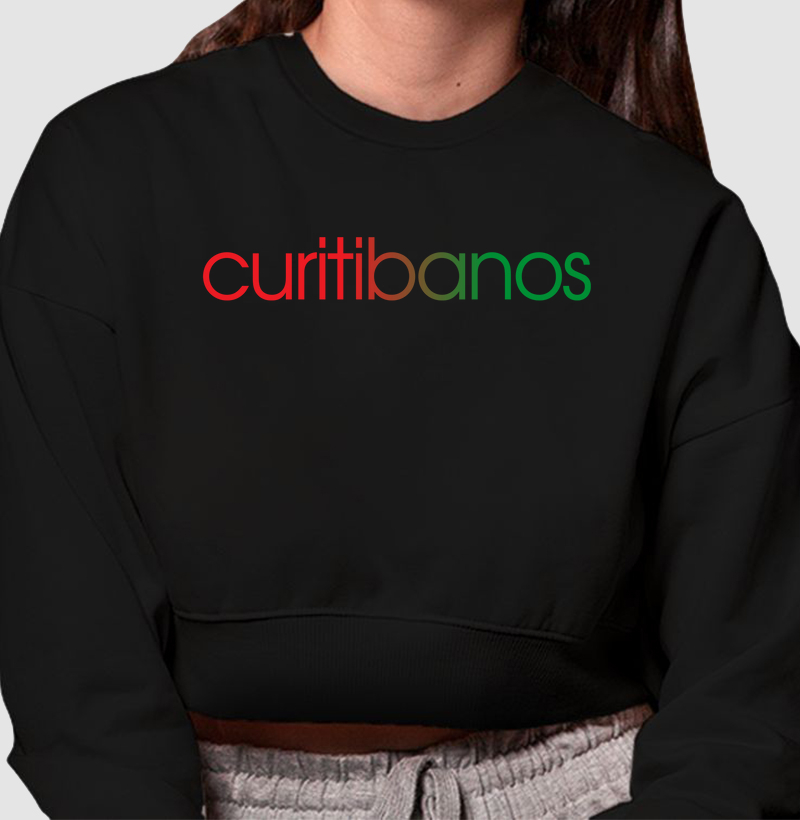 Cropped Moletom Curitibanos Cores da Bandeira